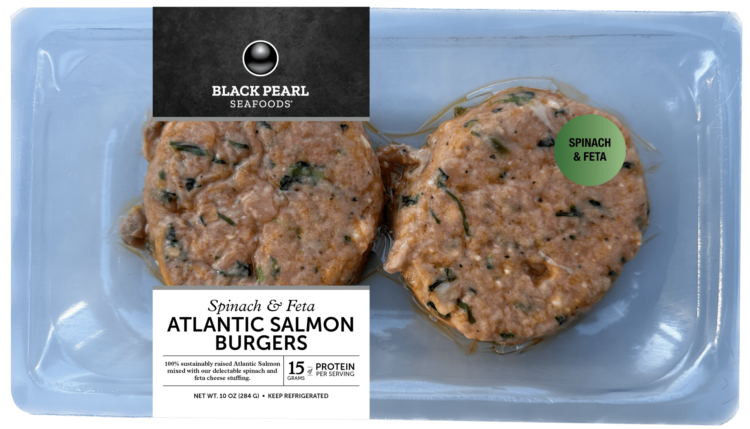 Atlantic Salmon Burgers- Spinach & Feta – Whyte's Fishery & Smokehouse