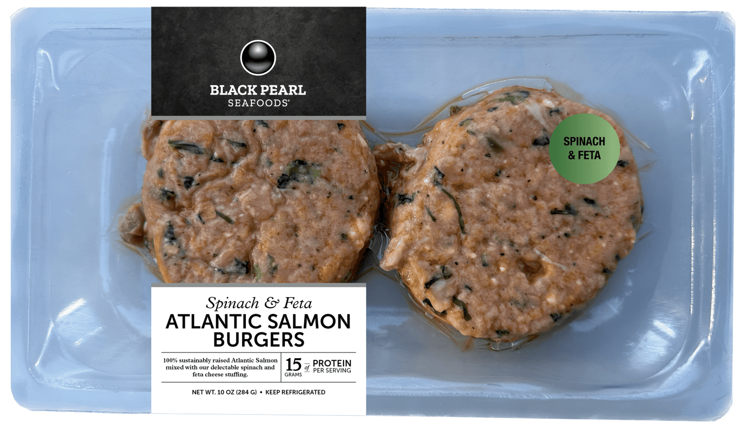 Atlantic Salmon Burgers- Spinach & Feta