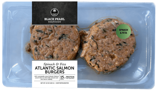 Atlantic Salmon Burgers- Spinach & Feta