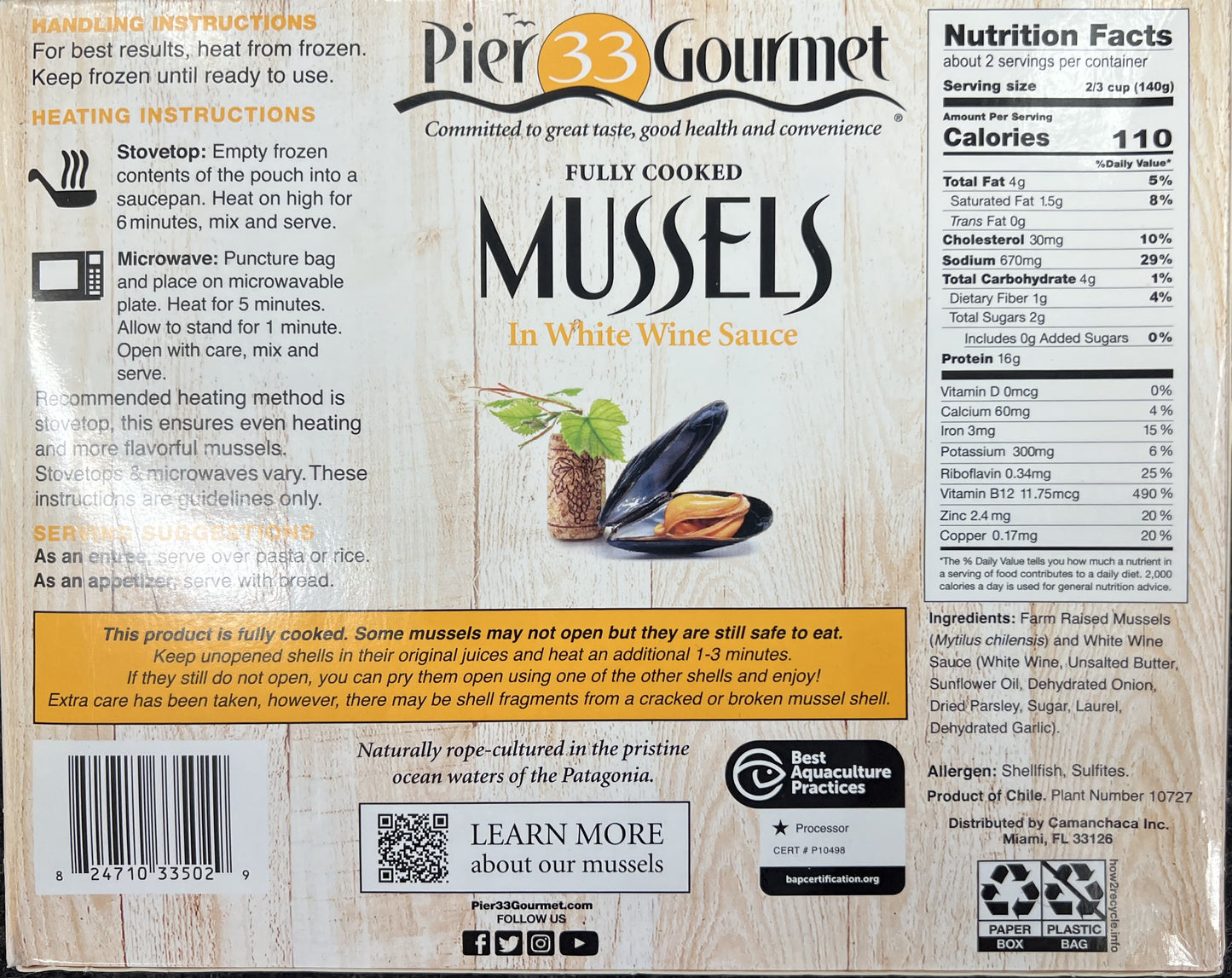 Mussels- Fully Cooked- White Wine