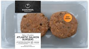 Atlantic Salmon Burgers- Spicy Cheddar